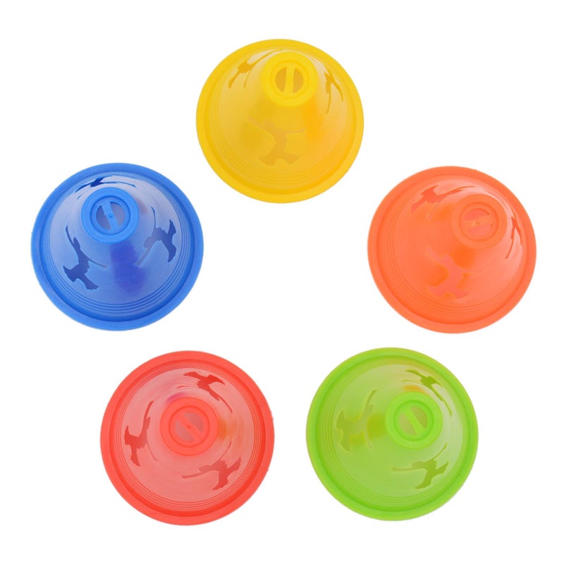 Famgee 3 Inch Plastic Windproof Slalom Cones Inline Roller Skating Cones Pile Cup Roadblocks Traffic Road Cones Set with Holes for Skate Practice Sport Training 5 Colors 20 Pcs - Image 3